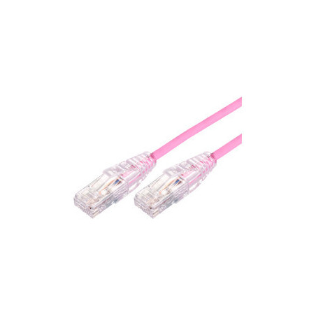 Comsol 1m 10GbE Ultra Thin Cat 6A UTP Snagless Patch Cable LSZH (Low Smoke Zero Halogen) - Pink