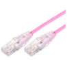 Comsol 1m 10GbE Ultra Thin Cat 6A UTP Snagless Patch Cable LSZH (Low Smoke Zero Halogen) - Pink