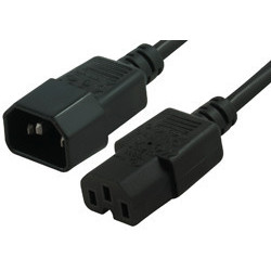 Comsol 1m High Temperature Power Cable IEC-C14(M) - IEC-C15(F)