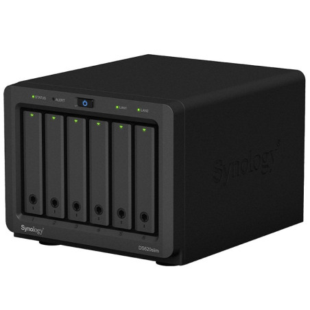 Synology DiskStation DS620slim 6-Bay Diskless NAS Dual-Core CPU 2GB RAM