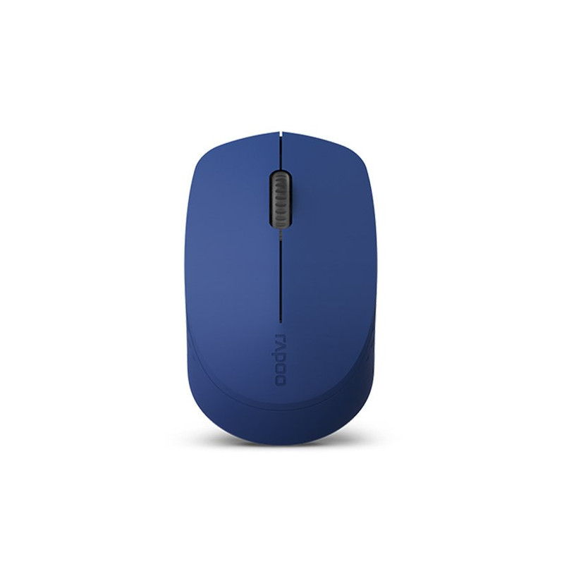 RAPOO M100 2.4GHz & Bluetooth 3 / 4 Quiet Click Wireless Mouse Blue - 1300dpi Connects up to 3 Devices, 9 months Battery Life