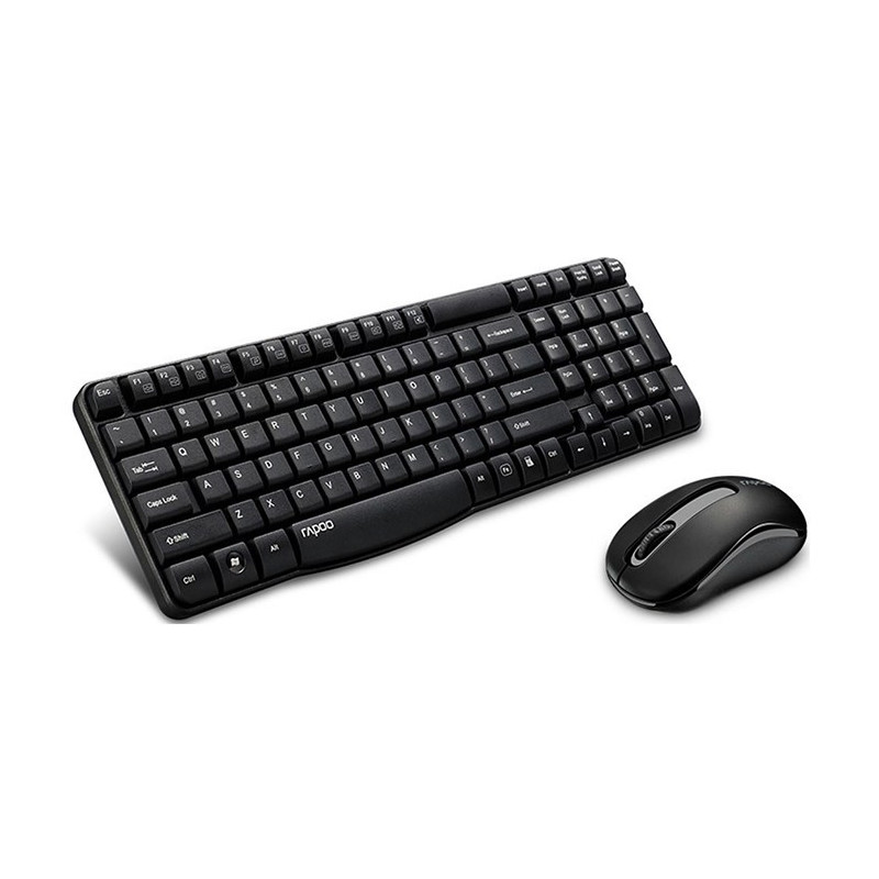 Rapoo X1800S 2.4GHz Wireless Keyboard Mouse Combo Black