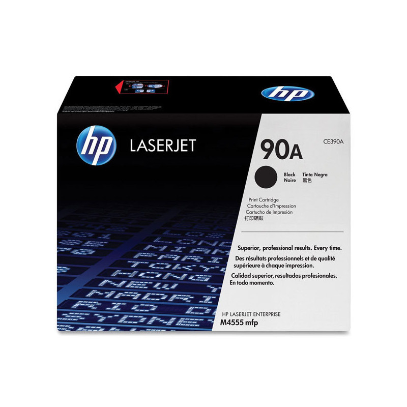 HP 90A Black LaserJet Toner Cartridge (CE390A)