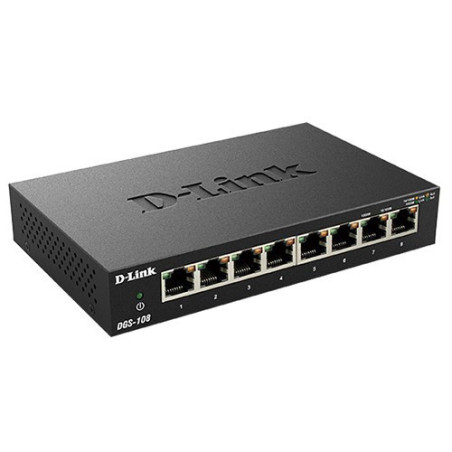 D-Link DGS-108 8-Port Gigabit Desktop Switch (Metal Housing)