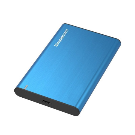 Simplecom SE221 Aluminium 2.5in SATA HDD/SSD USB3.1 Enclosure - Blue