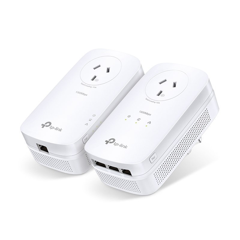 TP-Link AV1300 3-Port Gigabit Passthrough Powerline Starter Kit