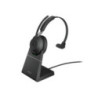 Jabra Evolve2 65 UC USB-A Mono Bluetooth Headset w/ Charging Deskstand - Black