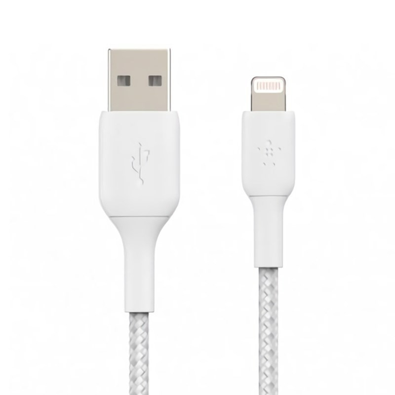 Belkin Boost Charge 1m Lightning to USB-A Braided Cable - White