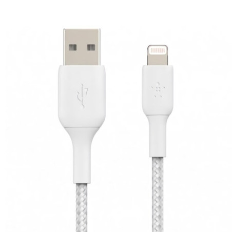Belkin Boost Charge 1m Lightning to USB-A Braided Cable - White