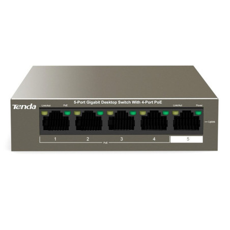 Tenda TEG1105P-4-63W 5-Port Gigabit Unmanaged Ethernet Switch with 4-Port PoE