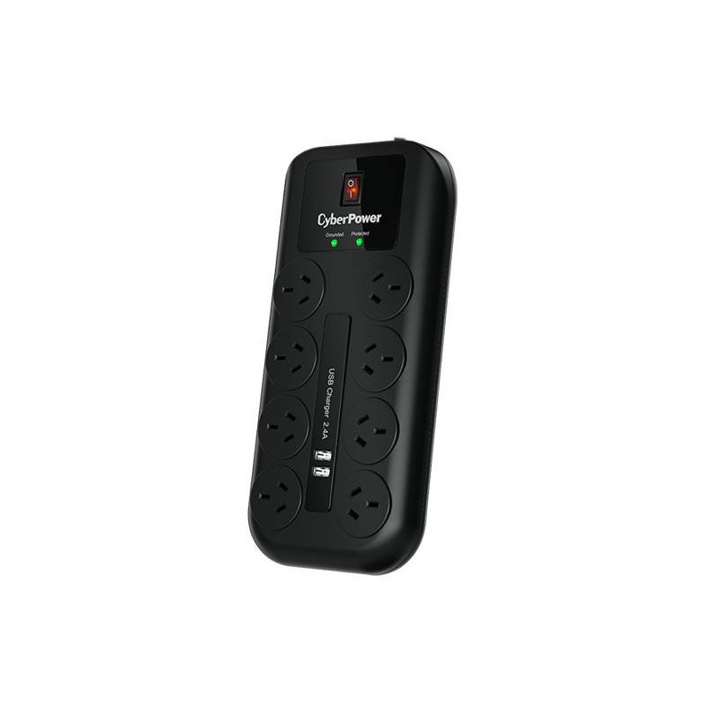 CyberPower Home Theater Series 8 Outlet + 2 USB Surge Protector & Powerboard