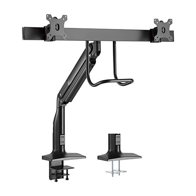 Brateck Dual Arm Full Extension Select Gas Spring Monitor Arm - 17in-35in
