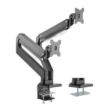 Brateck Dual Arm Full Extension Gas Spring Monitor Mount - 17in-35in
