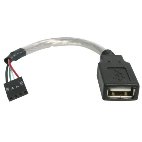 StarTech 6in USB 2.0 Cable - USB A Female to USB Motherboard 4 Pin Header F/F