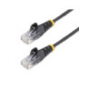 StarTech 0.5m CAT6 Cable - Black - Slim CAT6 Patch Cable - Snagless