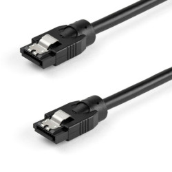StarTech 0.3 m Round SATA Cable - Latching Connectors - 6Gbs