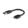 StarTech 6in Short Slim USB 3.0 Micro B Cable - A to Micro B