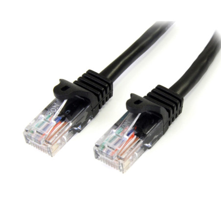 0.5m Black Snagless Cat5e Patch Cable.