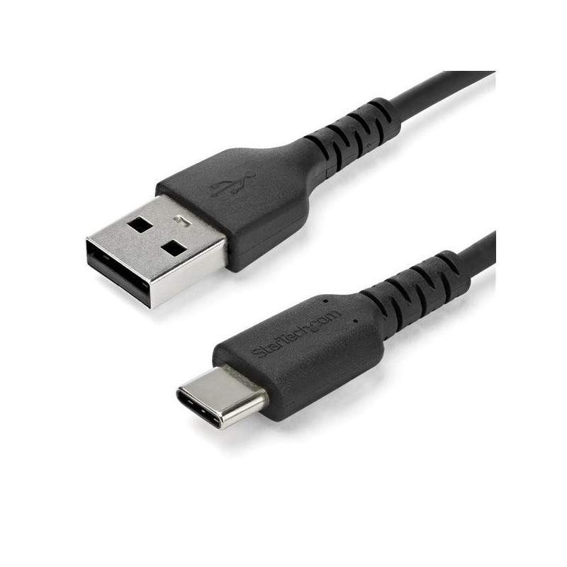 StarTech 2 m (6.6 ft) USB 2.0 to USB C Cable Black Aramid Fiber