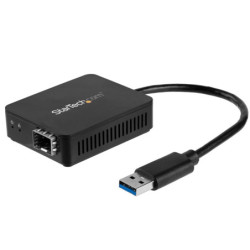 StarTech USB 3.0 to Fiber Optic Converter - Open SFP - 1000BASE-SX/LX