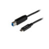 StarTech 1m 3 ft USB C to USB B Printer Cable - M/M - USB 3.1 10Gbps