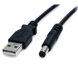StarTech USB to 5v DC Cable - USB A to Type M Barrel 5.5mm 5V DC Plug