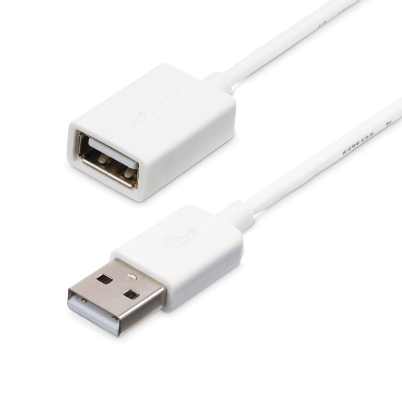 StarTech 3m USB Male to Female Cable - White USB Extension