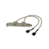 StarTech 2 Port USB A Slot Plate Adapter