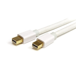 2m 6 ft White Mini DisplayPort Cable M/M