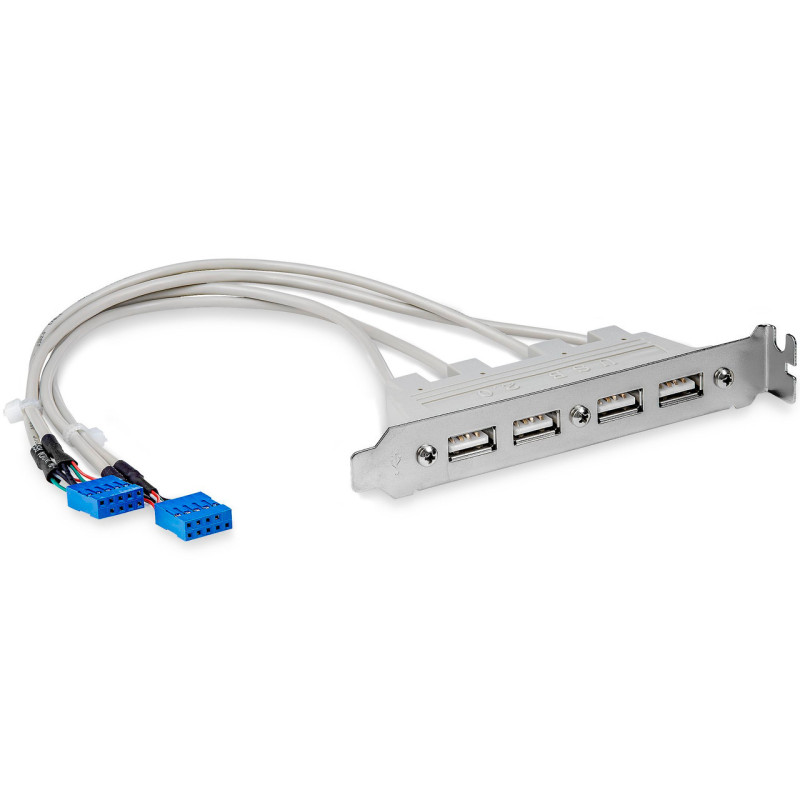 StarTech 4 Port USB A Female Slot Plate Adapter