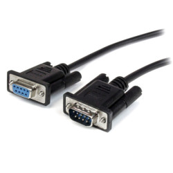 StarTech DB9 RS232 Serial Extension Cable - 2m Black Male to Female Cable