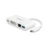 StarTech USB-C Multiport Adapter - PD - DVI - GbE - USB 3.0