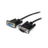 StarTech DB9 RS232 Serial Extension Cable - 3m Black Male to Female Cable