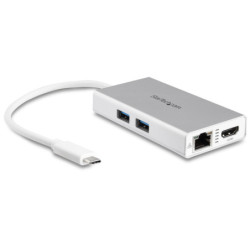 StarTech USB-C Multiport Adapter w/ PD - 4K HDMI GbE USB 3.0 - Silver