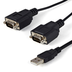 StarTech 2 Port FTDI USB to Serial Adapter Cable with COM Retention