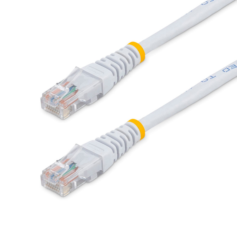 StarTech 15m Cat5e White Molded RJ45 UTP Cat 5e Patch Cable Cord 15 m