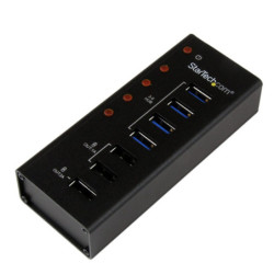 StarTech 4 Port AC Powered USB 3 Hub plus 3 Dedicated Charge Ports
