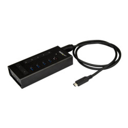 StarTech 7 Port USB-C Hub - Metal - USB-C to 5x A and 2x C - USB 3.0