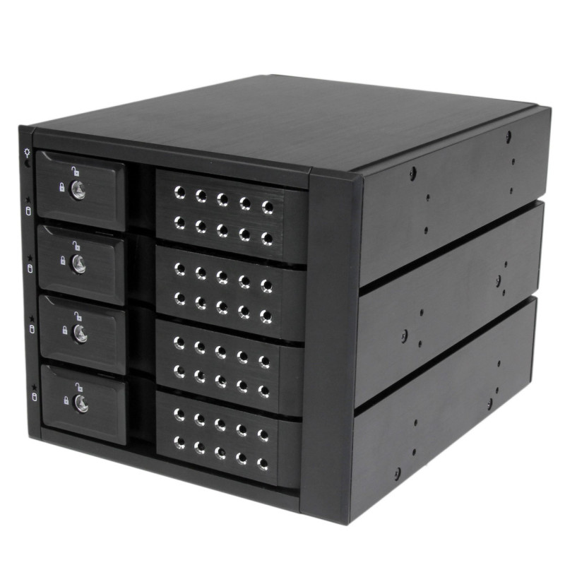 StarTech 4 Bay 3.5in SATA/SAS HDD Trayless Mobile Rack Backplane w/Fan