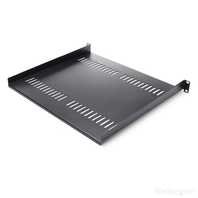 StarTech 1U Vented Rack Shelf - 16 in. (406.4 mm) 1U Shelf - Vented