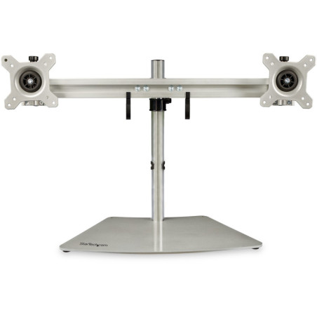 StarTech Dual-Monitor Stand - Horizontal - Silver - Adjustable
