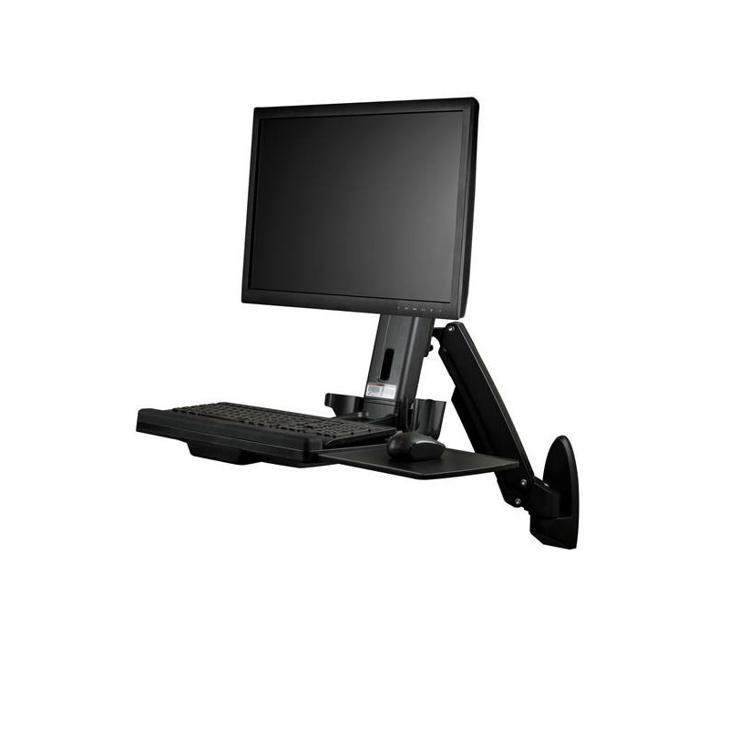 StarTech Wall Mounted Sit Stand Desk - for Single Monitor up to 24in