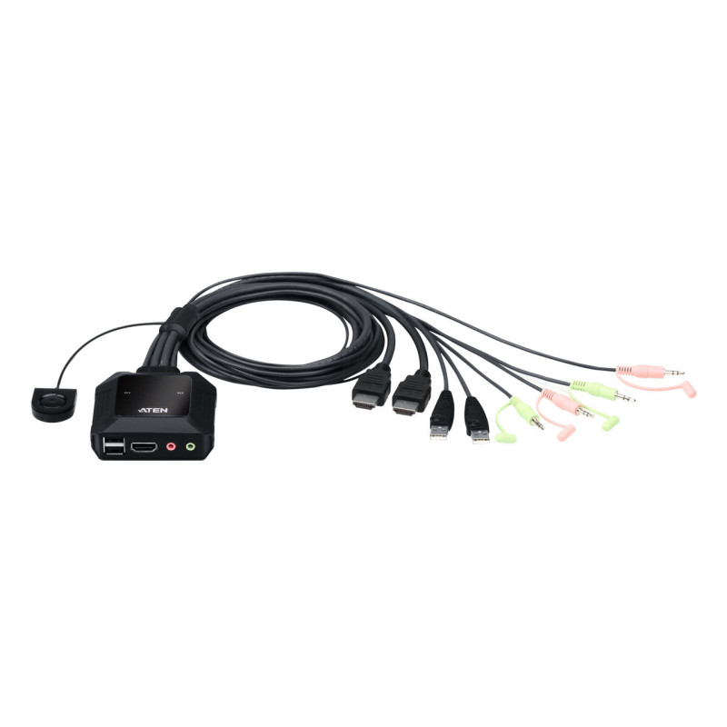 Aten 2 Port USB 4K @60Hz HDMI Cable KVM Switch