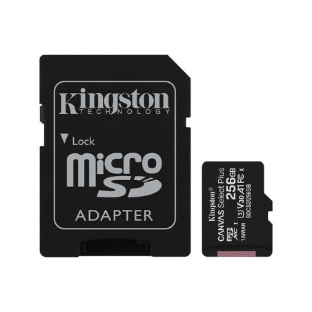 Kingston SDCS2/256GB 256GB Micro SD Card + SD Adapter