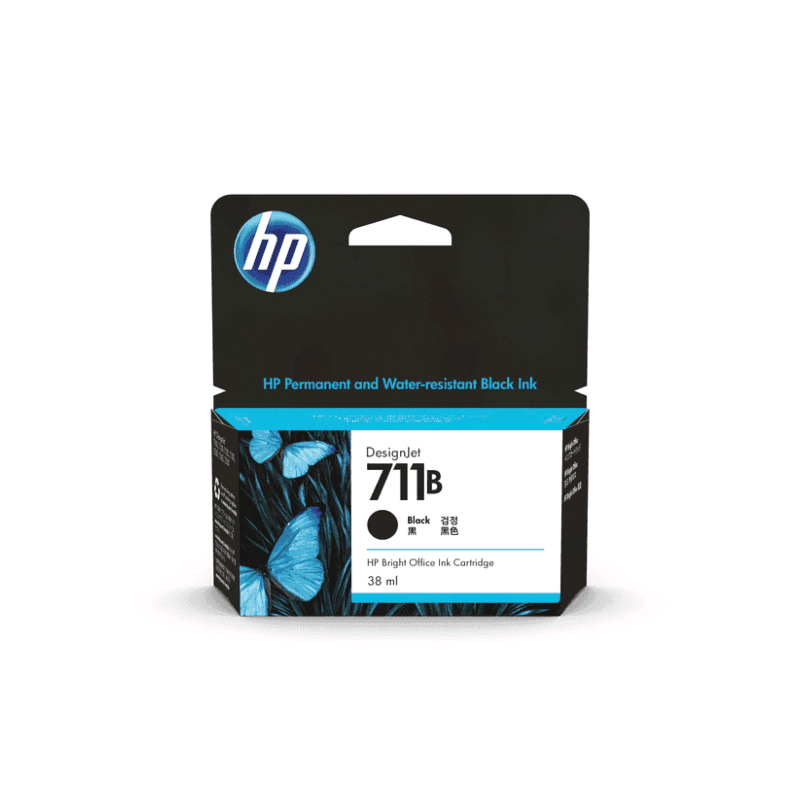 HP 711B 38Ml Matte Black Ink Cartridge - T100 / T120 / T125 / T130 / T520 / T530