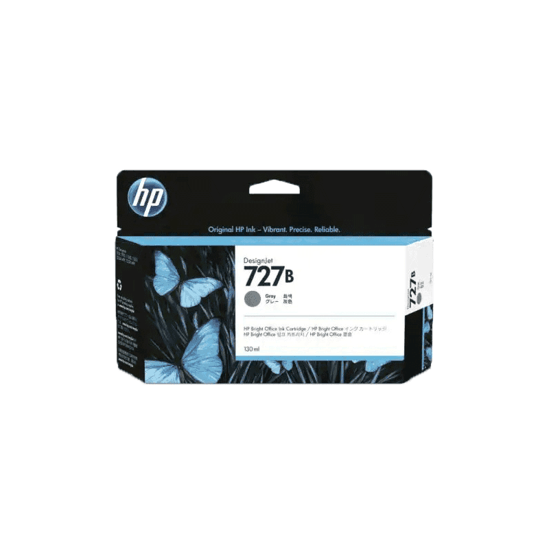 HP 727B 130Ml Gray DesignJet Ink - T920 / T930 / T1500 / T1530 / T2500 / T2530