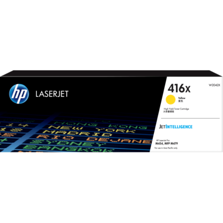 HP 416X Yellow Toner - High Yield - Approx 6K Pages - M454 - M479 - M455 - M480 Models