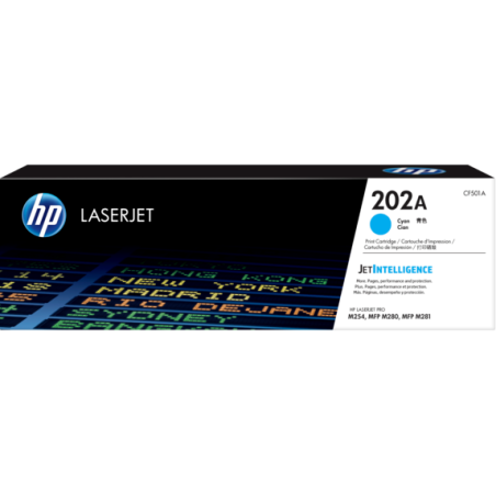 HP 202A Cyan Toner - M254 - M280 - M281 Compatible Printers