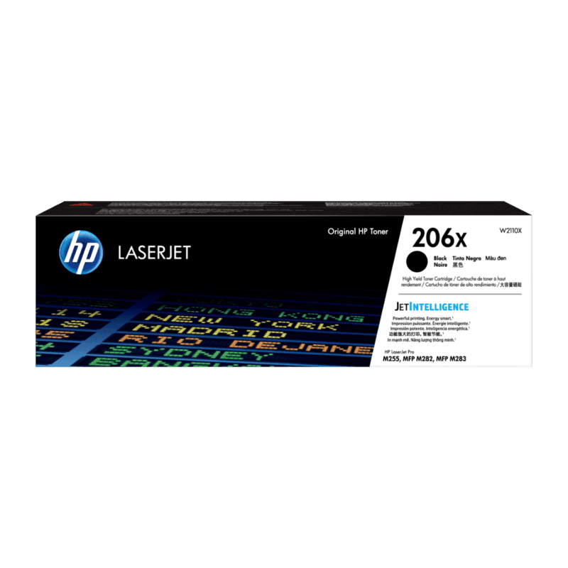 HP 206X Black Toner - High Yield - Approx 3.15K Pages - For M283 - M255 Printers
