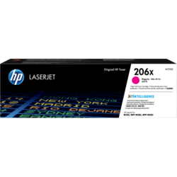 HP 206X Magenta Toner - High Yield - Approx 2.45K Pages - For M283 - M255 Printers